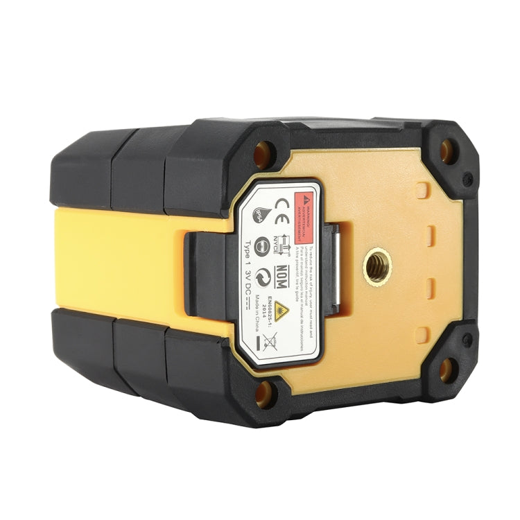 SNDWAY SW-311R Laser Level Covering Walls and Floors 2 Line Red Beam IP54 Water / Dust-proof(Yellow) Eurekaonline