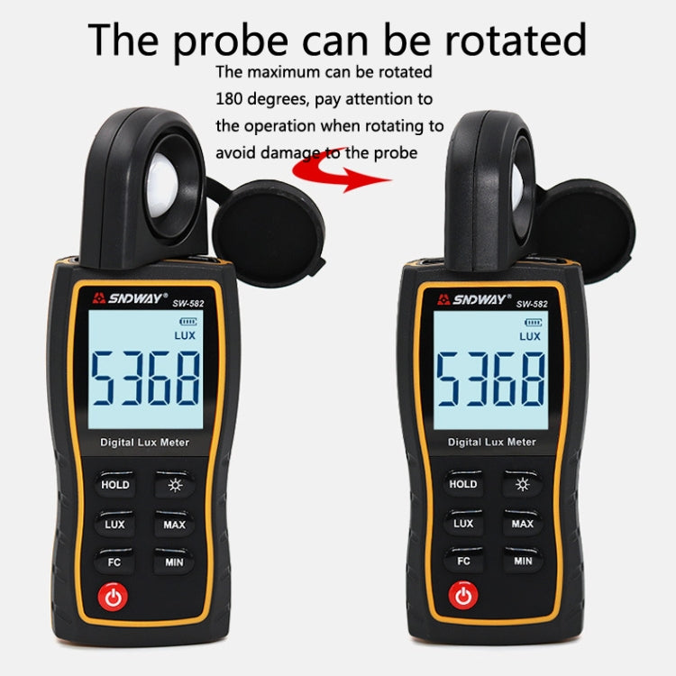 SNDWAY SW582 Handheld Digital Illuminance Meter High-Precision Digital Light Meter(SW582) Eurekaonline