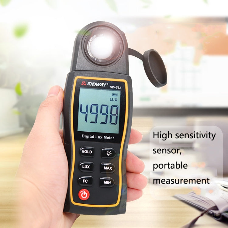 SNDWAY SW582 Handheld Digital Illuminance Meter High-Precision Digital Light Meter(SW582) Eurekaonline