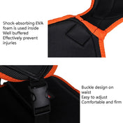 SULAITE Children Skating Back Protector Chest Protector Spine Protector Night Reflective Armor Child Riding Armor, Specification: M(Black) Eurekaonline