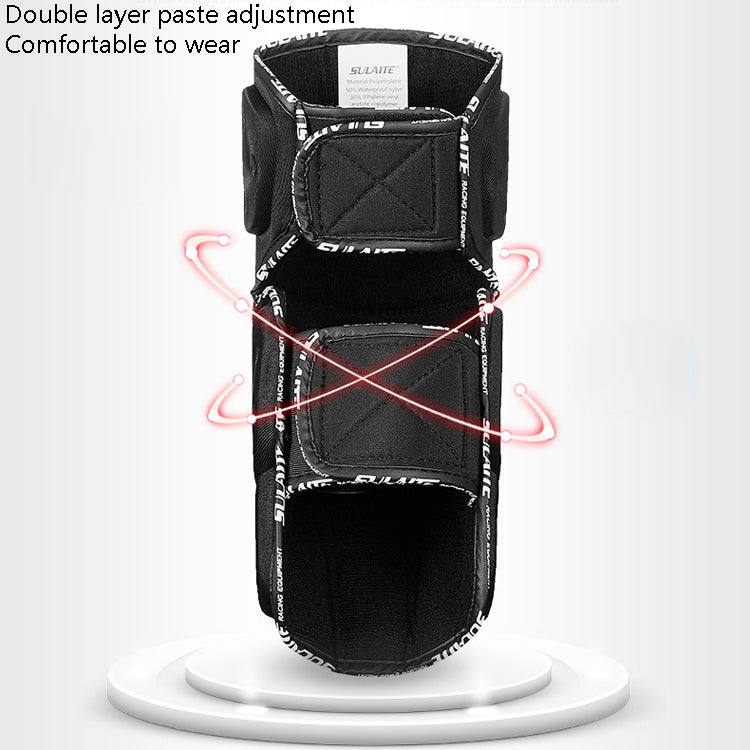 SULAITE Off-Road Motorcycle Windproof Warmth Drop-Proof Breathable Carbon Fiber Protective Gear, Specification: Knee Pads Eurekaonline