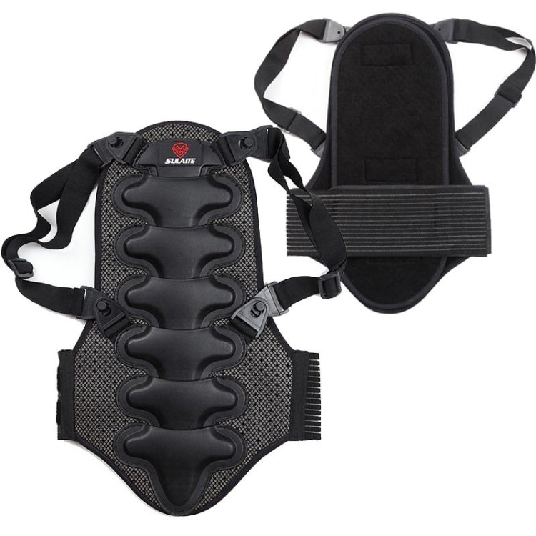 SULAITE Ski Thickening Outdoor Sports Spine Protection Detachable Fits The Human Body Thickening Protective Gear, Specification: S(Black) Eurekaonline