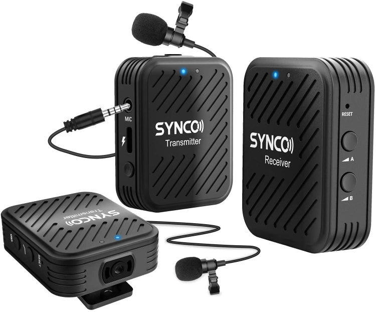 SYNCO Engragal  Wireless Microphone System 2.4GHz Interview Lavalier Lapel Mic Receiver Kit For Phones DSLR Tablet Camcorder,Configuration G1 (A2) Eurekaonline