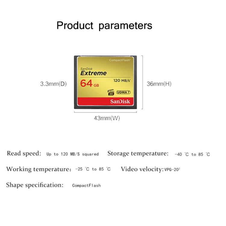 SanDisk CFXPS-1067X High Speed CF Card Camera SLR Camera Memory Card CF-120M/S, Capacity: 128GB Eurekaonline