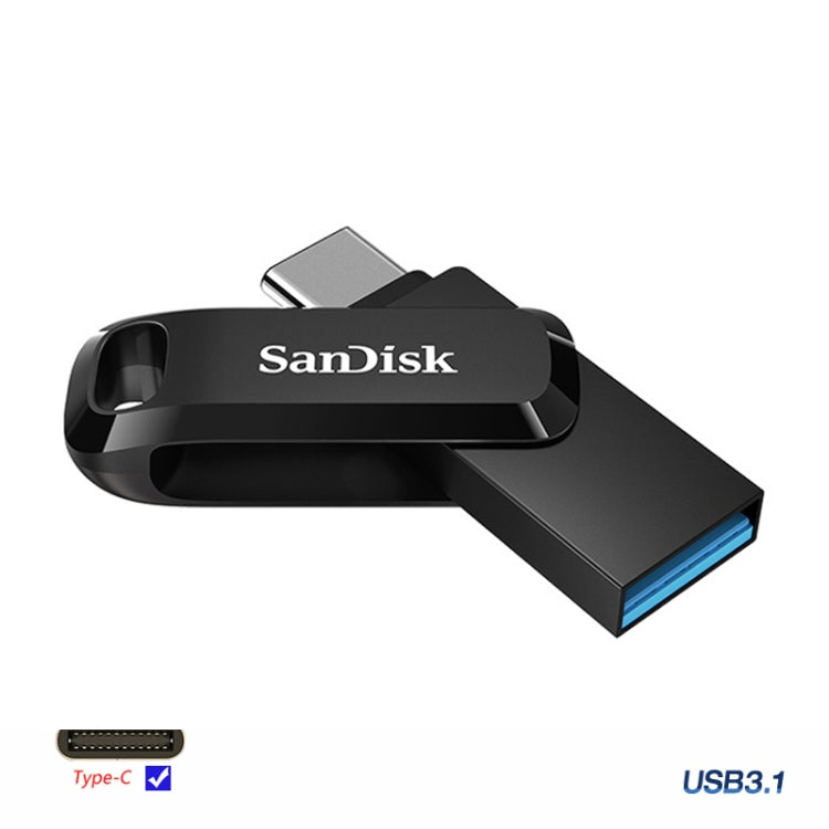 SanDisk Type-C + USB 3.1 Interface OTG High Speed Computer Phone U Disk, Colour: SDDDC3 Black Plastic Shell, Capacity: 256GB Eurekaonline