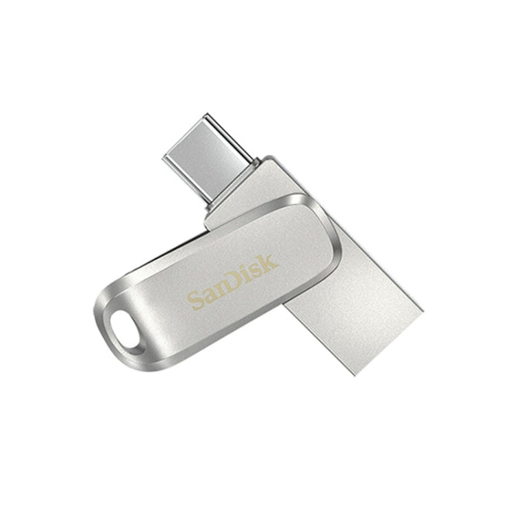 SanDisk Type-C + USB 3.1 Interface OTG High Speed Computer Phone U Disk, Colour: SDDDC4 Silver Metal Shell, Capacity: 128GB Eurekaonline