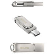 SanDisk Type-C + USB 3.1 Interface OTG High Speed Computer Phone U Disk, Colour: SDDDC4 Silver Metal Shell, Capacity: 128GB Eurekaonline