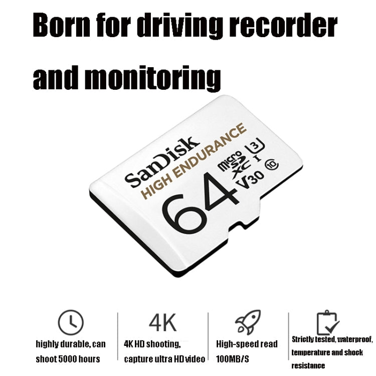 SanDisk U3 Driving Recorder Monitors High-Speed SD Card Mobile Phone TF Card Memory Card, Capacity: 128GB Eurekaonline