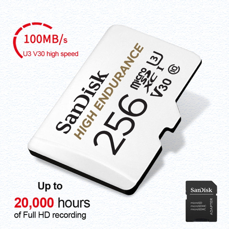 SanDisk U3 Driving Recorder Monitors High-Speed SD Card Mobile Phone TF Card Memory Card, Capacity: 256GB Eurekaonline