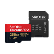 SanDisk U3 High-Speed Micro SD Card  TF Card Memory Card for GoPro Sports Camera, Drone, Monitoring 256GB(A2), Colour: Black Card Eurekaonline