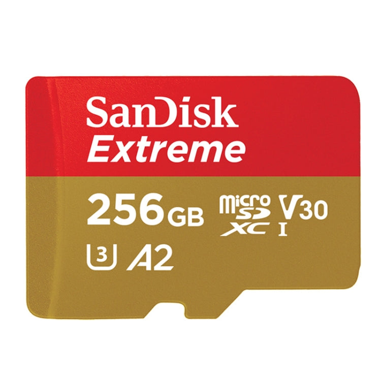 SanDisk U3 High-Speed Micro SD Card  TF Card Memory Card for GoPro Sports Camera, Drone, Monitoring 256GB(A2), Colour: Gold Card Eurekaonline