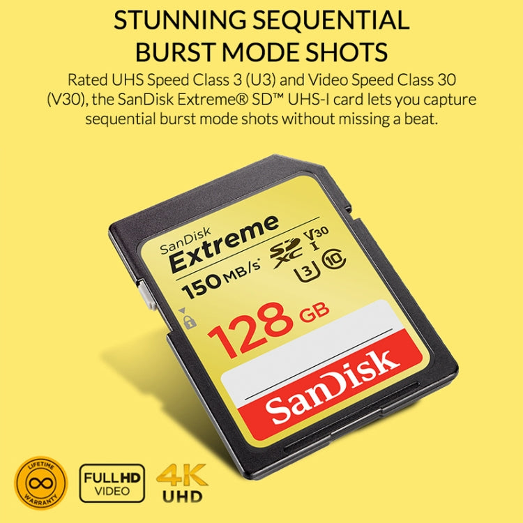 SanDisk Video Camera High Speed Memory Card SD Card, Colour: Gold Card, Capacity: 128GB Eurekaonline
