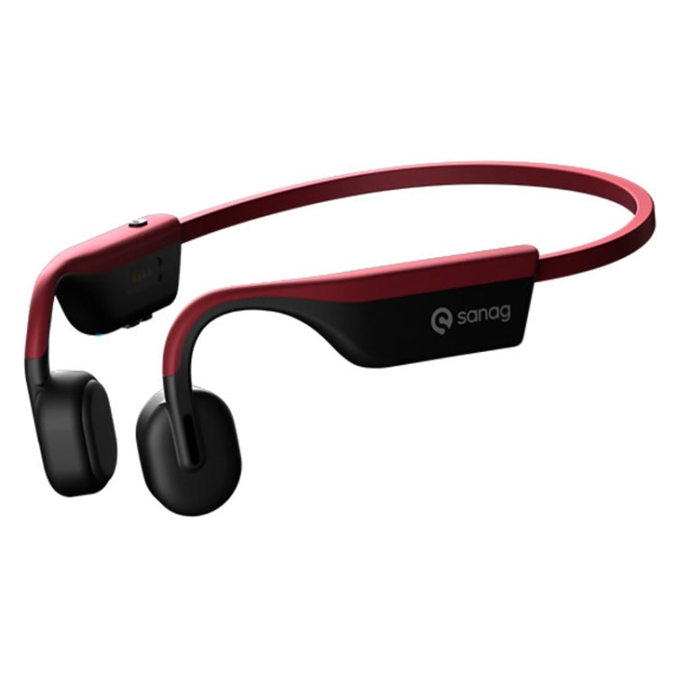 Sanag A9S Bone Conduction Bluetooth 5.1 HiFi Sports Earphone (Red Black) Eurekaonline