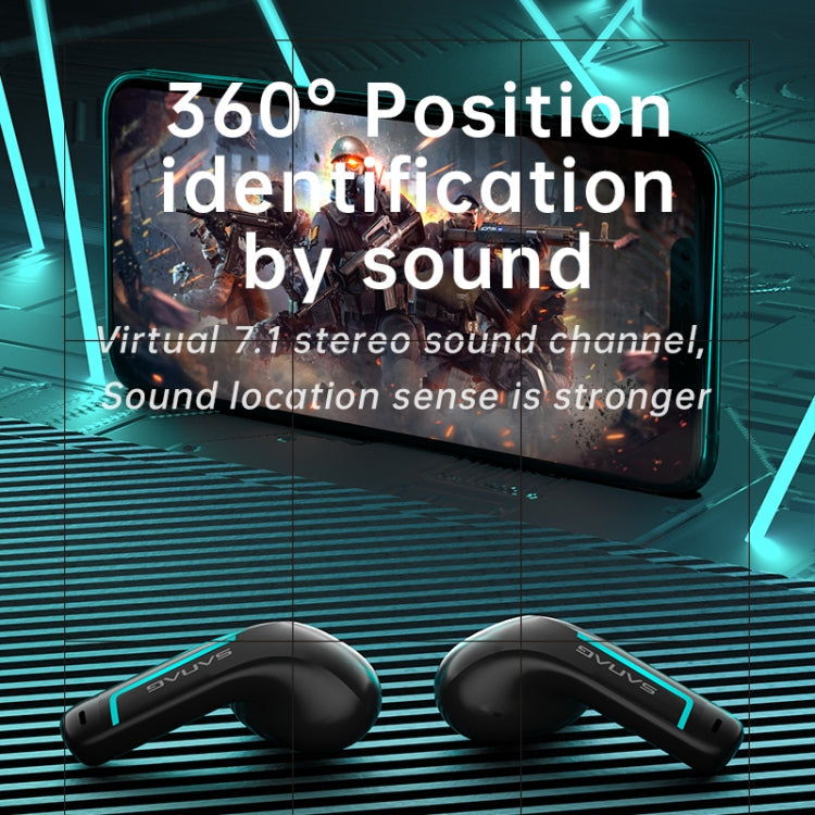 Sanag H2S PRO Stereo Noise Reduction Wireless Bluetooth Game Earphone(Black) Eurekaonline