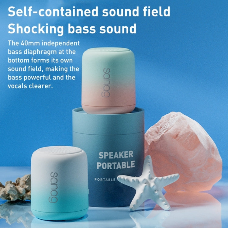 Sanag X6S Outdoor Portable Mini Gradient Bluetooth Speaker(White Pink) Eurekaonline