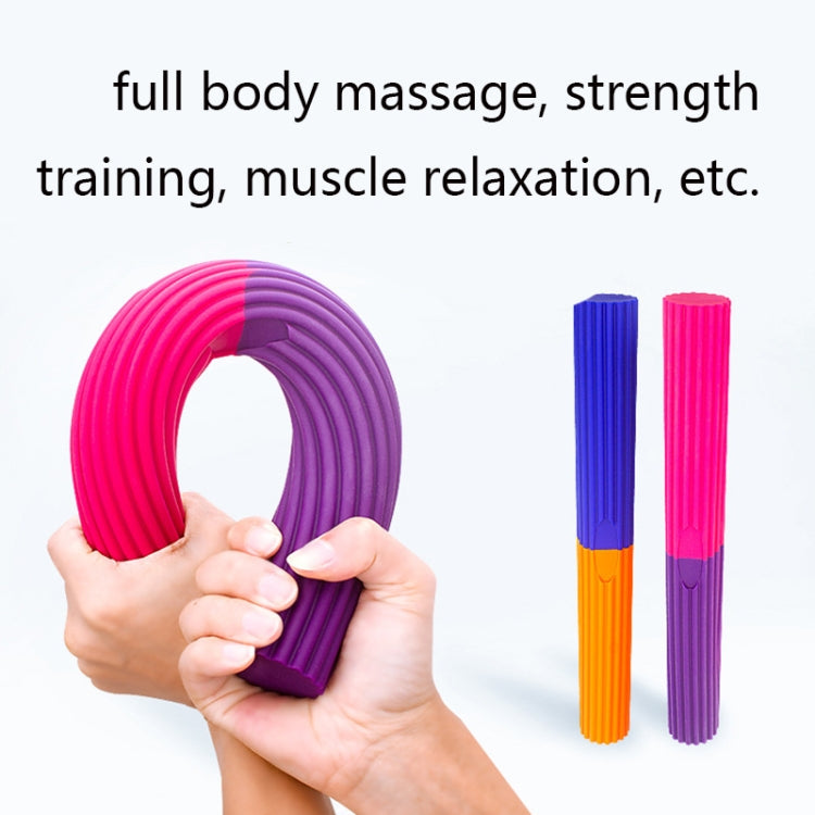 Silicone Multifunctional Fitness Bar Rehabilitation Training Arm Strength Bar Wrist Strength Forging Resistance Bar(Blue + Orange) Eurekaonline