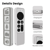 Silicone Remote Controller Waterproof Anti-Slip Protective Cover For Apple TV 4K 2021(Black) Eurekaonline