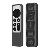 Silicone Remote Controller Waterproof Anti-Slip Protective Cover For Apple TV 4K 2021(Black) Eurekaonline