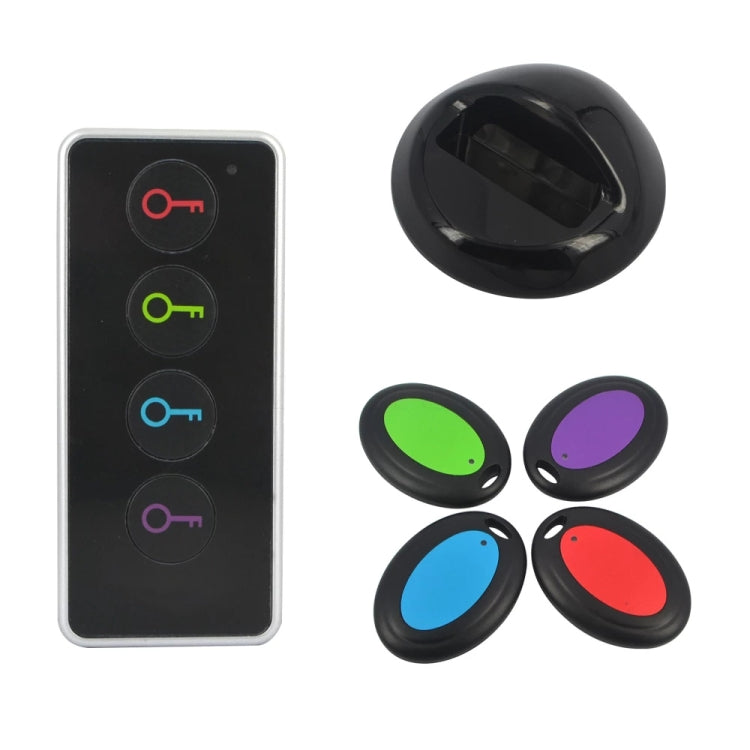 Smart Remote Wireless Key Finder with LED Flashlight, 1 RF Transmitter and 4 Receivers Eurekaonline