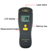 Smart Sensor AR926 LED Display Photoelectric Speed Detection Meter Eurekaonline