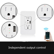 Smart Wall Socket 120 Type WIFI Remote Control Voice Control With USB Socket, Model:American Wall Socket Eurekaonline