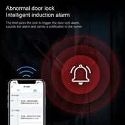 Smart Wifi Anti-Theft Fingerprint Password Lock Mobile Phone Remote Control Electronic Door Lock Magnetic Card Lock, Specification: SM-SL808 Automatic Black Eurekaonline
