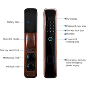 Smart Wifi Anti-Theft Fingerprint Password Lock Mobile Phone Remote Control Electronic Door Lock Magnetic Card Lock, Specification: SM-SL808 Automatic Bronze Eurekaonline