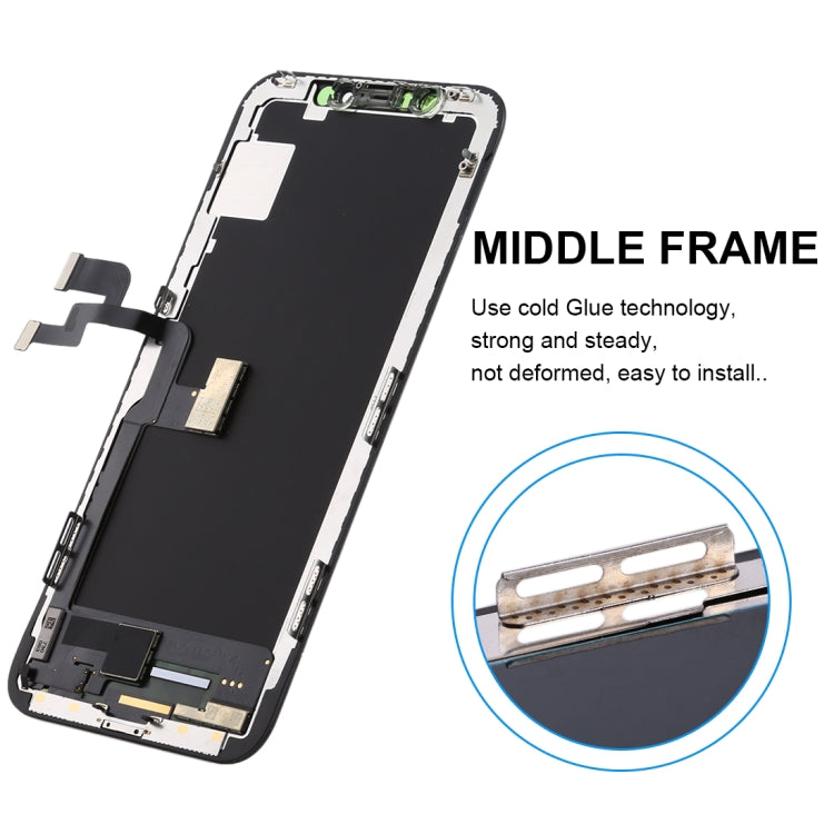 Soft OLED LCD Screen for iPhone X with Digitizer Full Assembly(Black) Eurekaonline