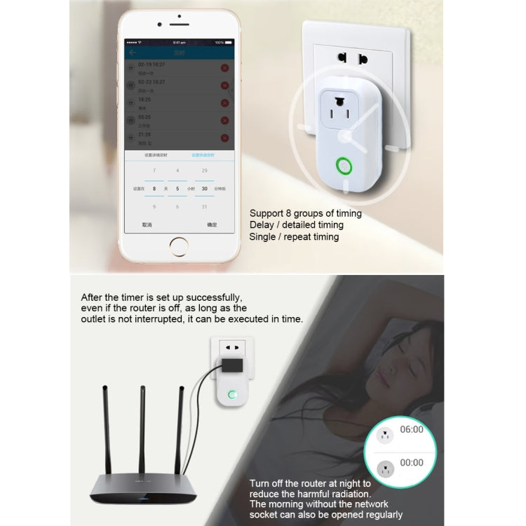 Sonoff S20 WiFi Smart Power Plug Socket Wireless Remote Control Timer Power Switch, Compatible with Alexa and Google Home, Support iOS and Android, US Plug Eurekaonline