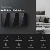 Sonoff T3 US-TX 433 RF WIFI Smart Remote Control Wall Touch Switch, US Plug, Style:Single Button Eurekaonline