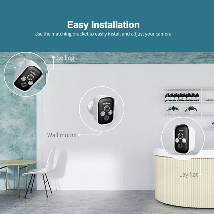 SriHome SH033 3.0 Million Pixels FHD Low Power Consumption Wireless Home Security Camera System Eurekaonline