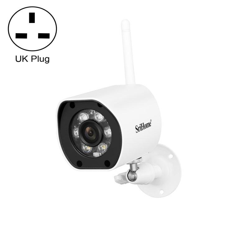 SriHome SH034 5.0MP Mini Dual 2.4 / 5G WiFi Outdoor Waterproof Video Surveillance Color Night Vision Security CCTV Cam, Plug Type:UK Plug(White) Eurekaonline
