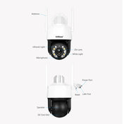 SriHome SH041 5.0MP 20X Optical Zoom 2.4G/5G WiFi Waterproof AI Auto Tracking H.265 Video Surveillance, Plug Type:US Plug(White) Eurekaonline