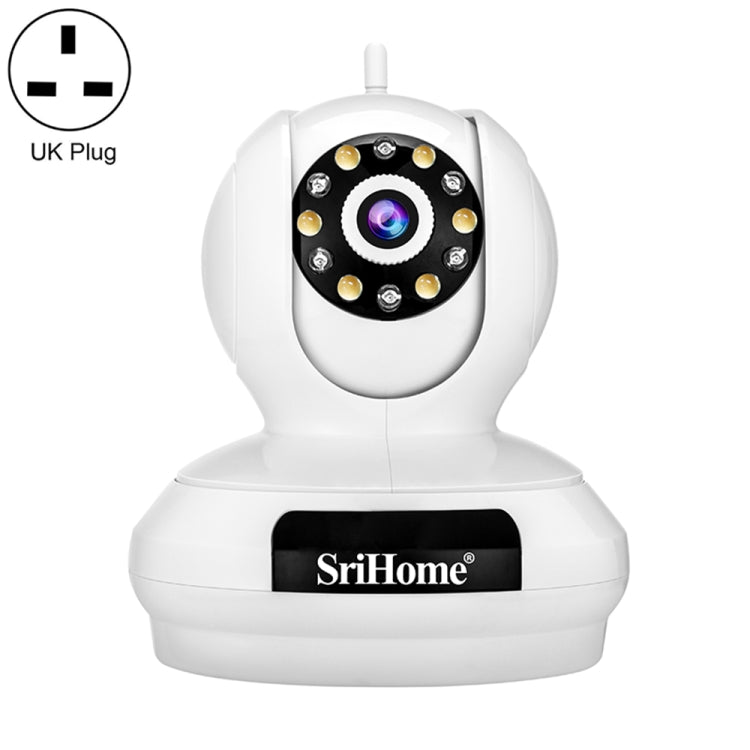 SriHome SP019 Gourd Shaped Full Color Night Vision 5MP Ultra HD Dual-band WiFi Camera, UK Plug Eurekaonline