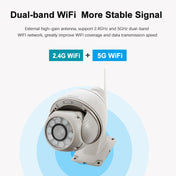 Sricam SP008C 5MP 10X Zoom IP66 Waterproof CCTV WiFi IP Camera Monitor, Plug Type:EU Plug(White) Eurekaonline