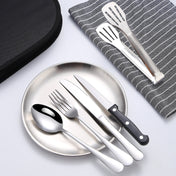 Stainless Steel Portable Cutlery Set Western Steak Knife Fork Spoon Set,Color: Red Rose Gold Eurekaonline