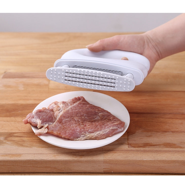 Stainless Steel Tenderloin Meat Knocking Meat Needle 48-Pin Household Kitchen Rib Breaker(White) Eurekaonline