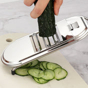Stainless Steel Vegetable Cutter Grater, Specification: 4 Blades+Finger Protector Colorful Box Eurekaonline