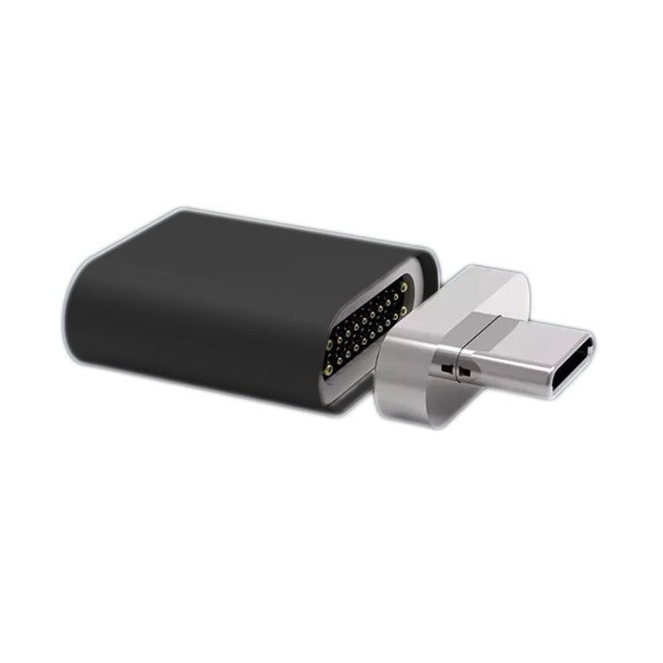 Straight USB-C / Type-C 3.1 Male to USB-C / Type-C 3.1 Female 20 Pin Magnetic Adapter (Black) Eurekaonline