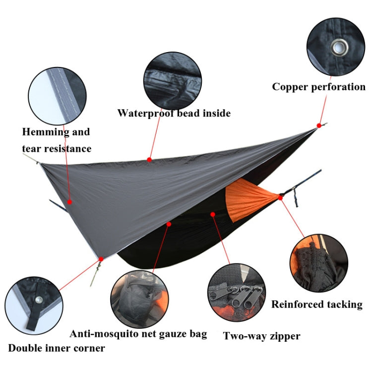 Strut Mosquito Net Hammock Diamond Sunshade Set Outdoor Camping Automatic Quick-Open Anti-Mosquito Hammock Canopy Set(Army Green) Eurekaonline