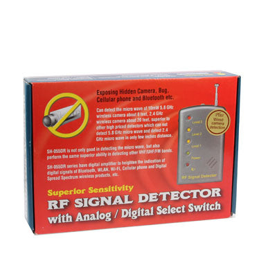 Superior Sensitivity RF Signal Detector / Digital Signals of Bluetooth / WLAN / Wi-Fi with Analog / Digital Select Switch (SH-055GRV)(Grey) Eurekaonline