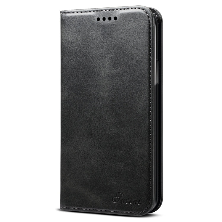 Suteni Calf Texture Horizontal Flip Leather Case with Holder & Card Slots & Wallet for iPhone 11 Pro Max(Black) Eurekaonline
