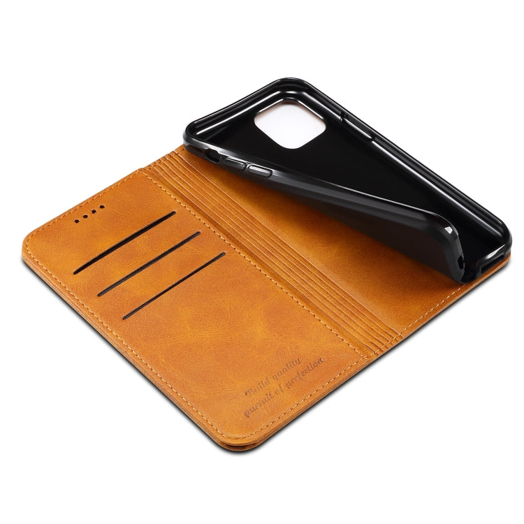 Suteni Calf Texture Horizontal Flip Leather Case with Holder & Card Slots & Wallet for iPhone 11 Pro Max(Brown) Eurekaonline