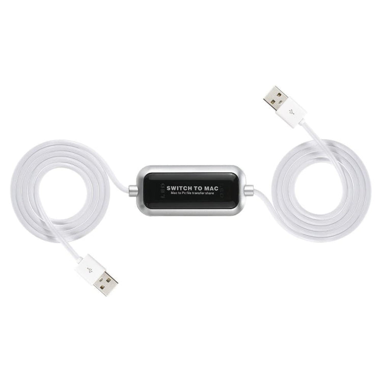 Switch-To-MAC USB 2.0 Transfer Kit Data Link Cable, MAC to PC / PC to PC / MAC to MAC File Transfer Share, Length: 165cm Eurekaonline