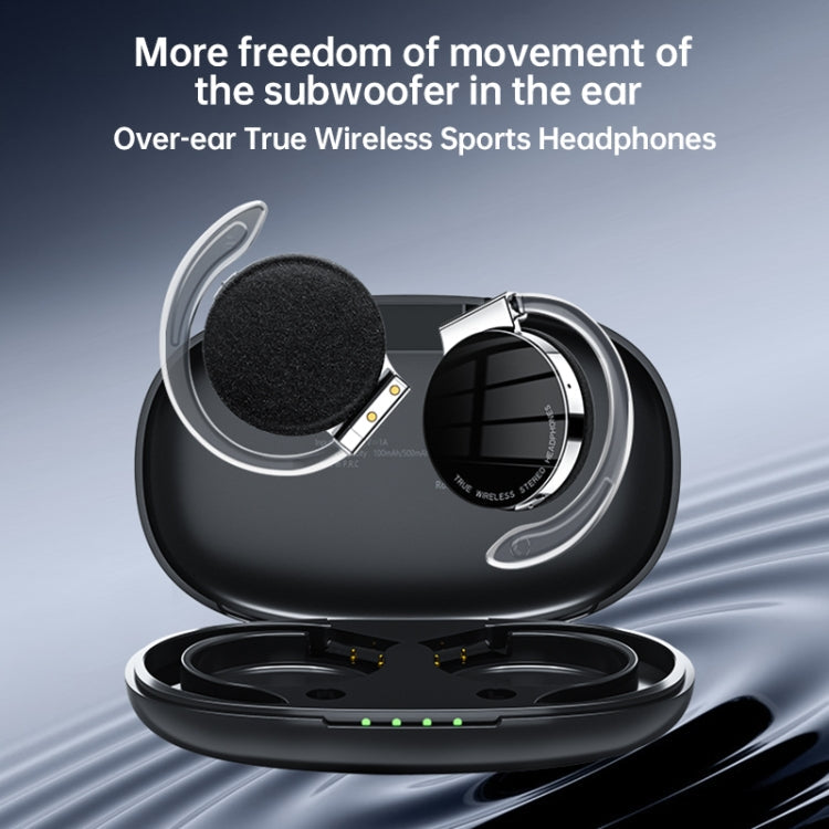 T&G F2 Ear Mount Waterproof Wireless Bluetooth Noise Reduction Earphone(Black) Eurekaonline