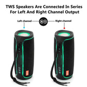 T&G TG288 TWS Portable LED Light Bluetooth Speaker(Black) Eurekaonline