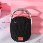 T&G TG321 TWS Portable Wireless Outdoor Mini Speaker with LED Light(Black) Eurekaonline