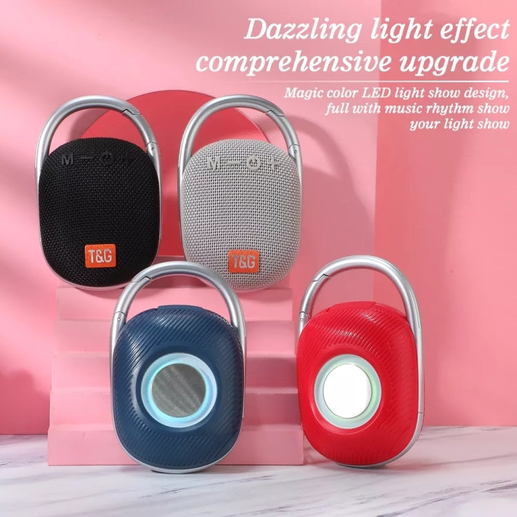 T&G TG321 TWS Portable Wireless Outdoor Mini Speaker with LED Light(Red) Eurekaonline