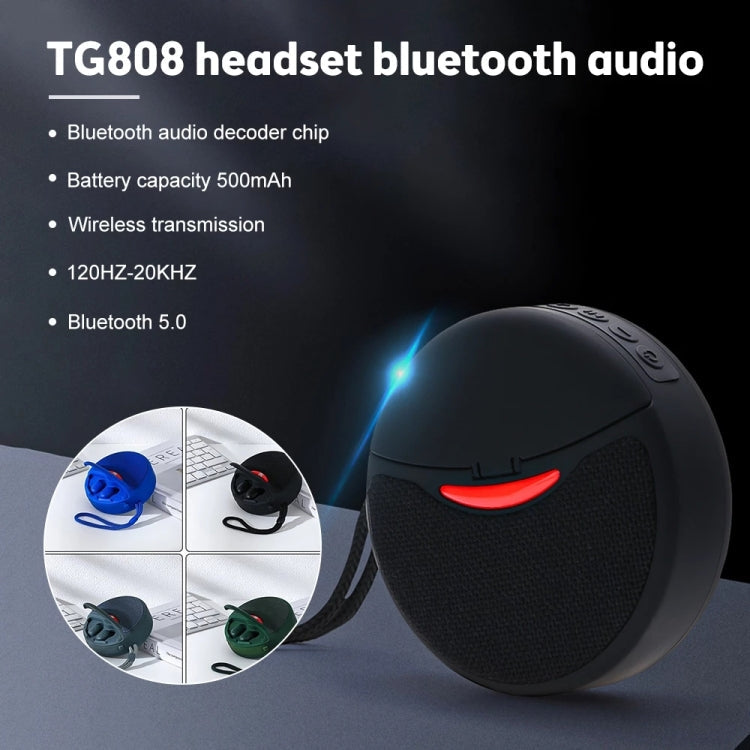 T&G TG808 2 in 1 Mini Wireless Bluetooth Speaker Wireless Headphones(Green) Eurekaonline