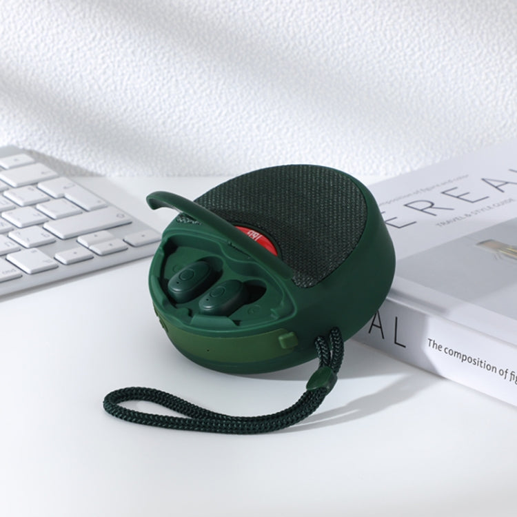 T&G TG808 2 in 1 Mini Wireless Bluetooth Speaker Wireless Headphones(Green) Eurekaonline